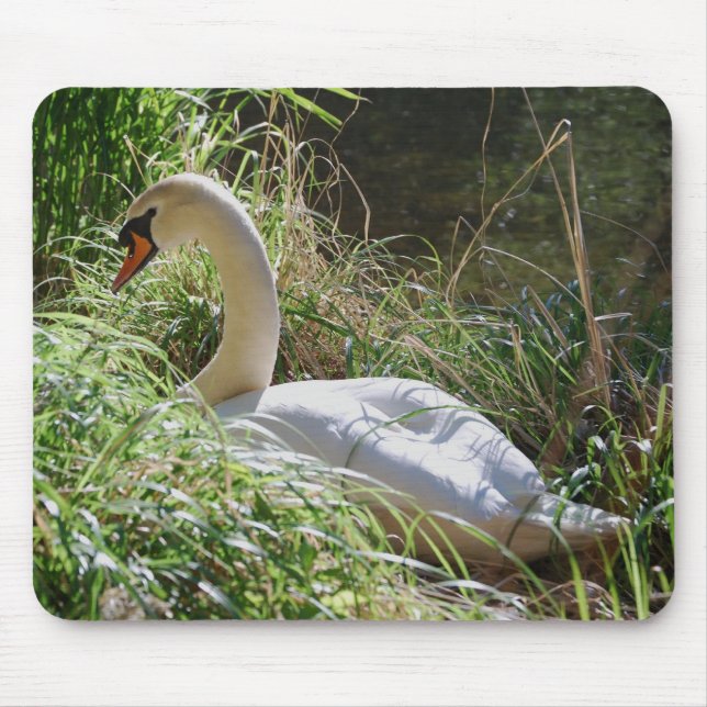 Alfombrilla De Ratón Cisne sereno Mousepad (Frente)