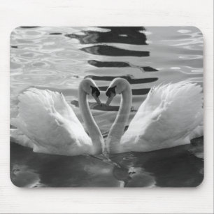 Alfombrilla De Ratón Cisnes blancos y negros Mousepad