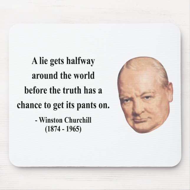 Alfombrilla De Ratón Cita 11b de Winston Churchill (Frente)