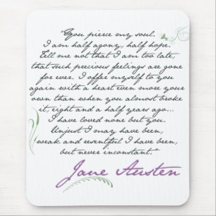 Alfombrilla De Ratón Cita #1 de la persuasión de Jane Austen