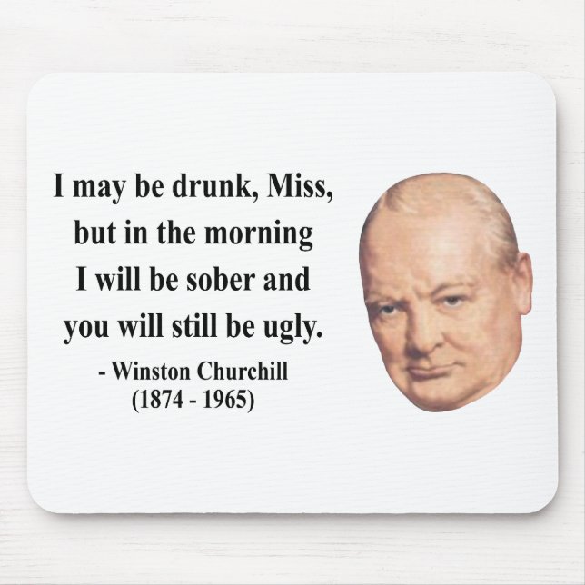 Alfombrilla De Ratón Cita 2b de Winston Churchill (Frente)