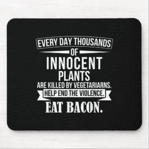 Alfombrilla De Ratón Cita anti-vegetariana divertida de Bbq - Bacon de
