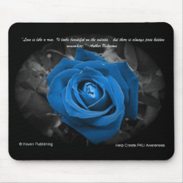Alfombrilla De Ratón Cita azul Mousepad del rosa