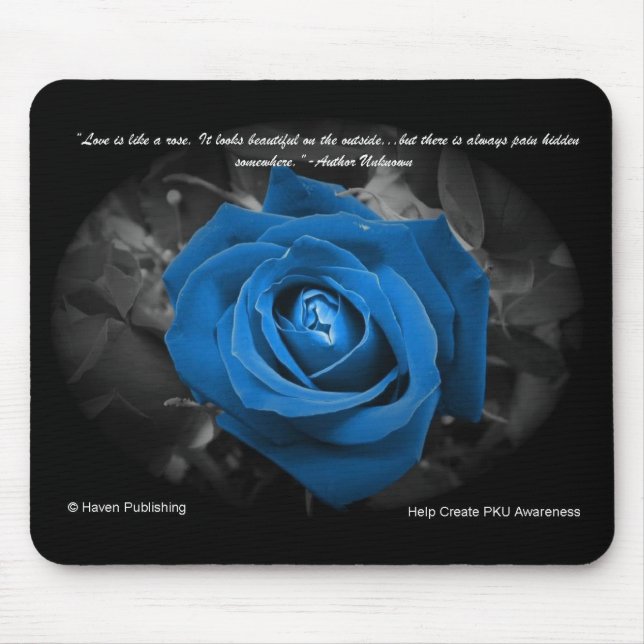 Alfombrilla De Ratón Cita azul Mousepad del rosa (Frente)