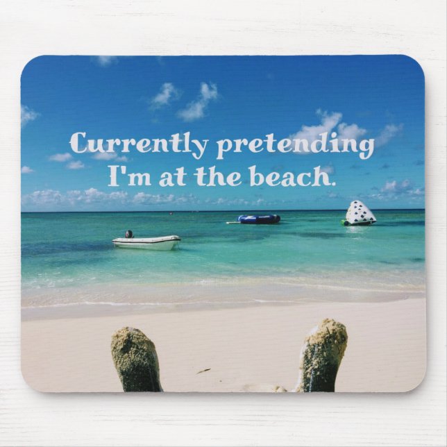 Alfombrilla De Ratón Cita chistosa de la isla caribeña hermosa (Frente)