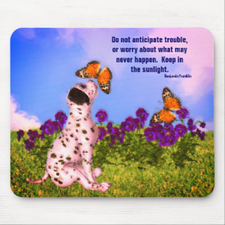 Alfombrilla De Ratón Cita De Actitud De Mariposas Cúpulas