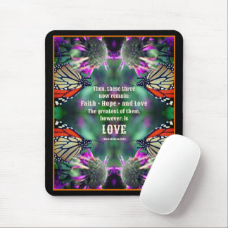 Alfombrilla De Ratón Cita de amor Monarch Mariposa Inspiradora