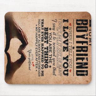 Alfombrilla De Ratón Cita De Amor Para Novio, Cumpleaños De Amor De Mar