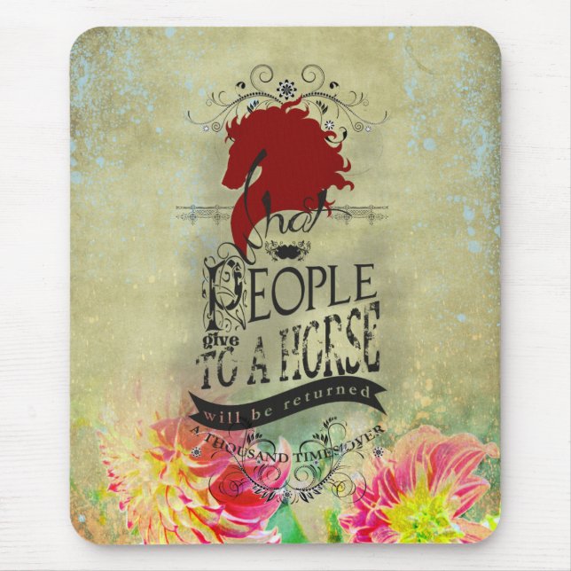 Alfombrilla De Ratón Cita de caballo - Mousepad (Frente)