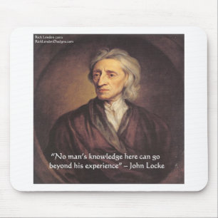 Alfombrilla De Ratón Cita de conocimiento/experiencia de John Locke