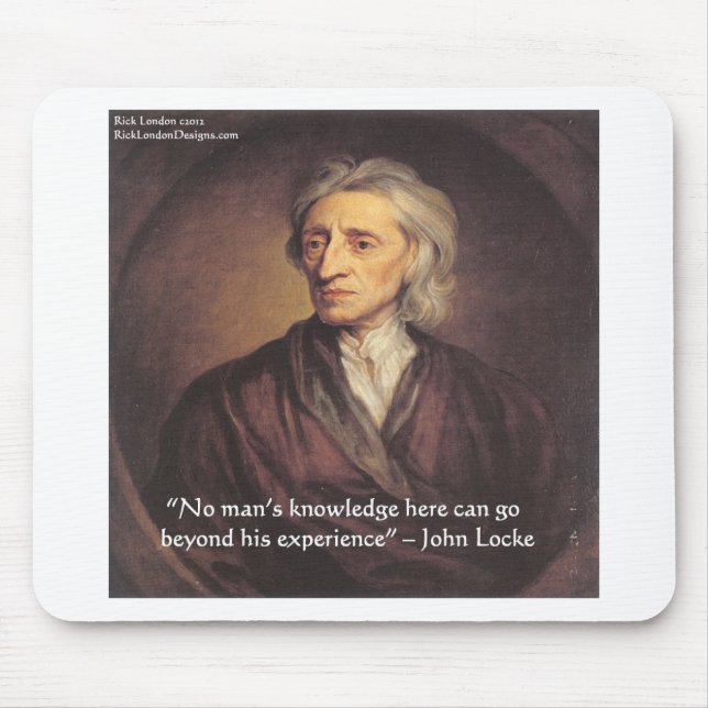 Alfombrilla De Ratón Cita de conocimiento/experiencia de John Locke (Frente)