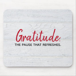 Alfombrilla De Ratón Cita De Gratitud Sobre Madera