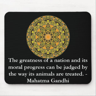 Alfombrilla De Ratón cita de los derechos de los animales - Mahatma