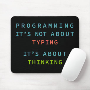 Alfombrilla De Ratón Cita de mentalidad de programación para programado