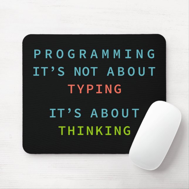 Alfombrilla De Ratón Cita de mentalidad de programación para programado (Con ratón)