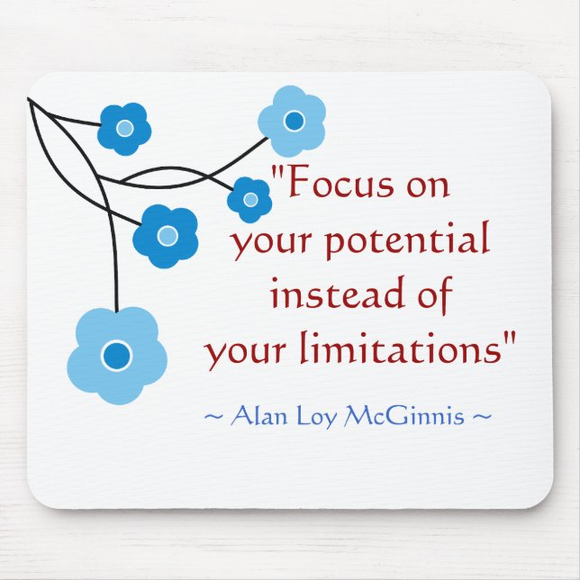 Alfombrilla De Ratón Cita de motivación inspiradora Mousepad (Frente)