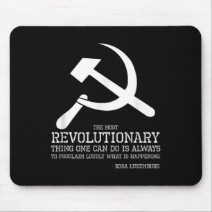Alfombrilla De Ratón Cita de Rosa Luxemburg - Socialista &amp; comunist