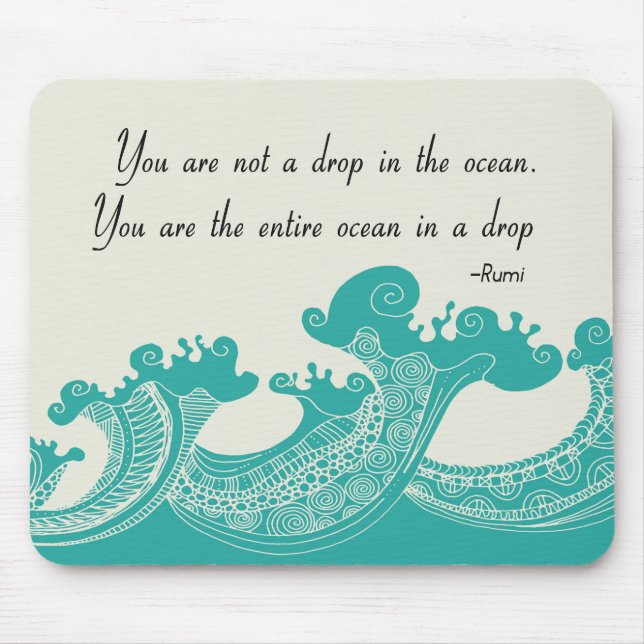 Alfombrilla De Ratón cita de Rumi Ocean (Frente)