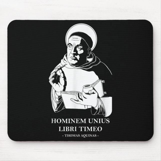 Alfombrilla De Ratón Cita de Unius Libri Philosopher Thomas Aquinas (Frente)