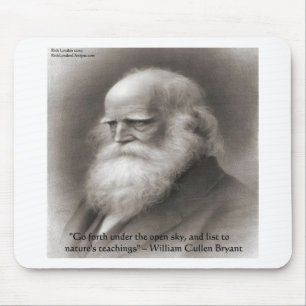 Alfombrilla De Ratón Cita de William Cullen Bryant y la naturaleza