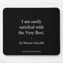Alfombrilla De Ratón Cita de Winston Churchill; Lo Mejor