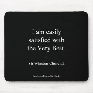 Alfombrilla De Ratón Cita de Winston Churchill; Lo Mejor