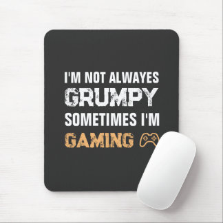 Alfombrilla De Ratón Cita divertida de juego Grumpy Gamer