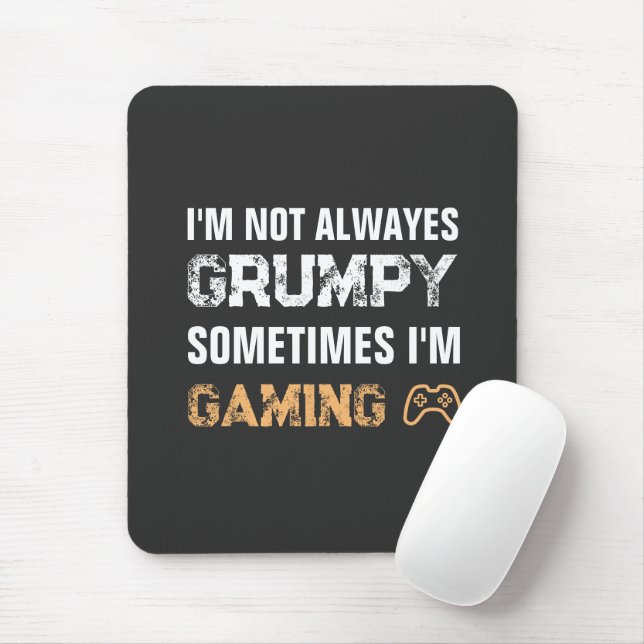 Alfombrilla De Ratón Cita divertida de juego Grumpy Gamer (Con ratón)