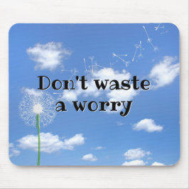 Alfombrilla De Ratón Cita inspiradora con Dandelion blanco