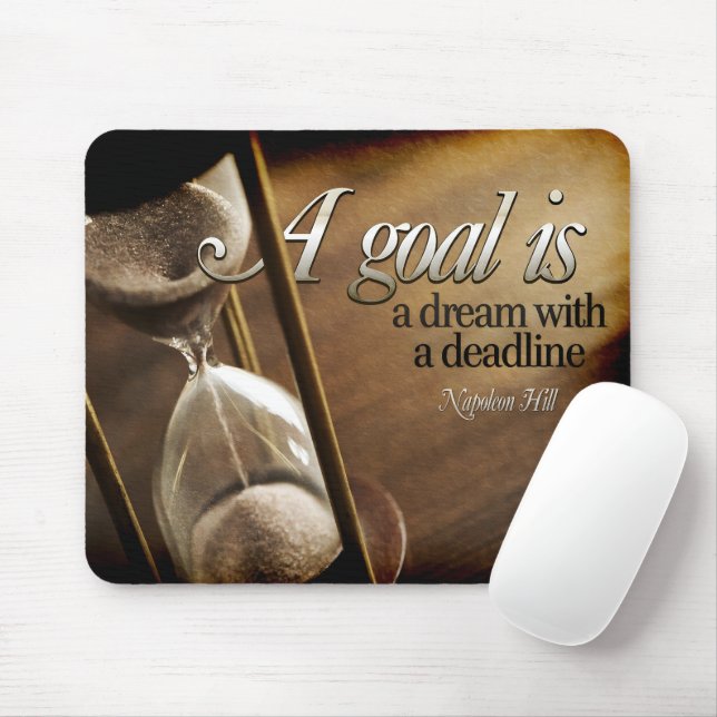 Alfombrilla De Ratón Cita Inspiradora de Napoleón Hill "Un gol" (Con ratón)