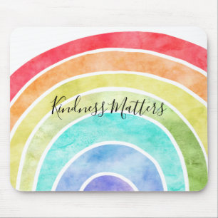 Alfombrilla De Ratón Cita inspiradora personalizada Rainbow
