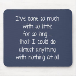 Alfombrilla De Ratón Cita inteligente sobre azul