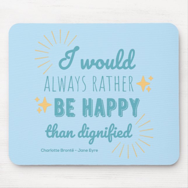 Alfombrilla De Ratón Cita Jane Eyre I - Edición Azul (Frente)