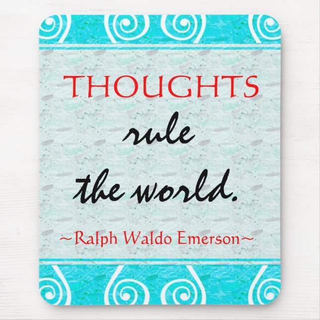 Alfombrilla De Ratón Cita Mousepad de la motivación de Emerson (Frente)