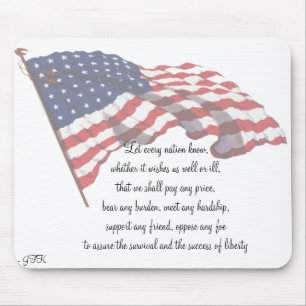 Alfombrilla De Ratón Cita Mousepad del KRW J F Kennedy
