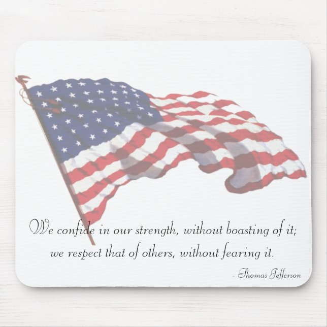 Alfombrilla De Ratón Cita Mousepad del KRW Thomas Jefferson (Frente)