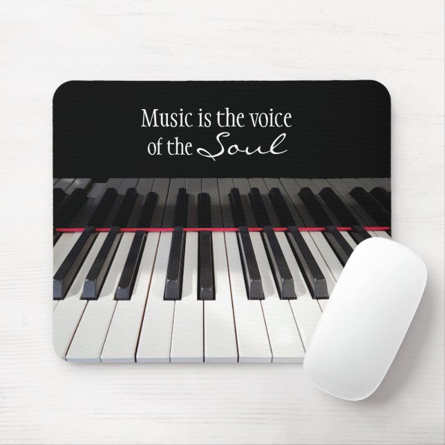 Alfombrilla De Ratón Cita musical en el teclado piano (Con ratón)