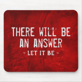 Alfombrilla De Ratón Cita Sobre Cuero Rojo