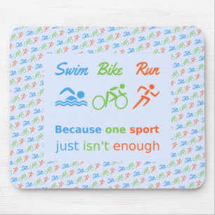Alfombrilla De Ratón Citación de la bicicleta de triatlón