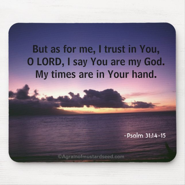 Alfombrilla De Ratón Citas de la biblia (Frente)