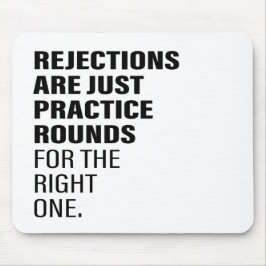 Alfombrilla De Ratón Citas rechazadas animando el texto de palabras art