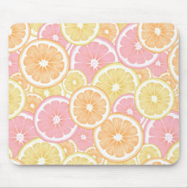 Alfombrilla De Ratón Citrus Tropical Naranja Rosa Fruta Amarilla Verano