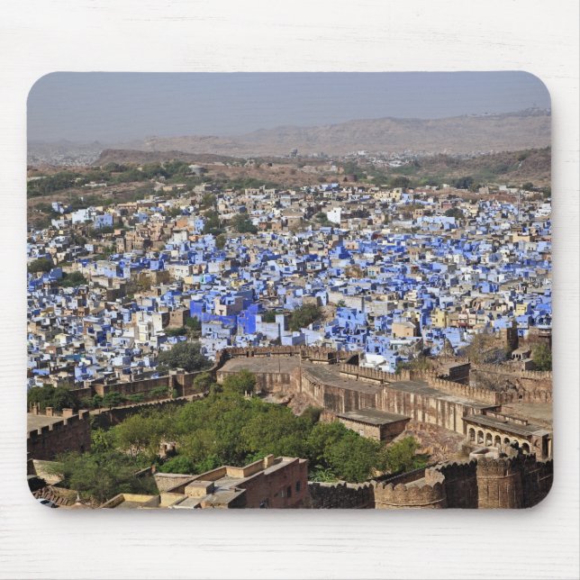 Alfombrilla De Ratón Ciudad azul vista del fuerte/de Jodhpur de (Frente)