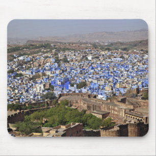 Alfombrilla De Ratón Ciudad Azul vista desde el Fuerte Mehrangarh / Jod