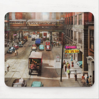 Alfombrilla De Ratón Ciudad - Chicago IL - Modos de transporte 1941