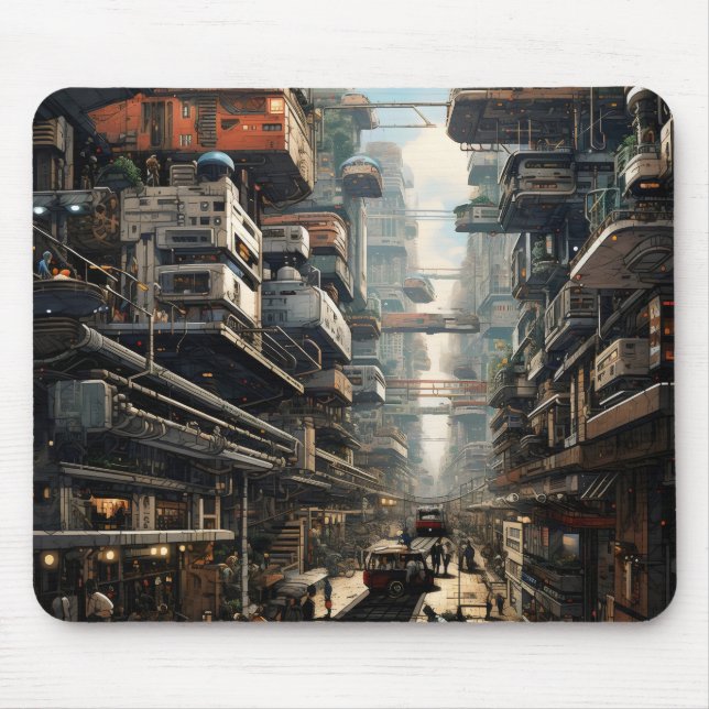 Alfombrilla De Ratón Ciudad de ciencia ficción (Frente)