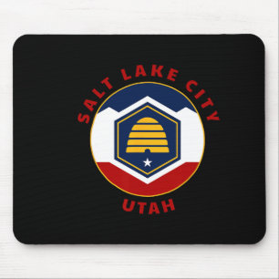 Alfombrilla De Ratón Ciudad del Lago Salado Utah Nueva Ut Bandera Colme