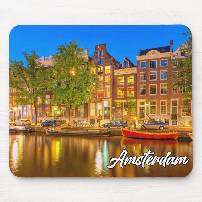 Alfombrilla De Ratón Ciudad Icónica De Amsterdam, Países Bajos (Frente)