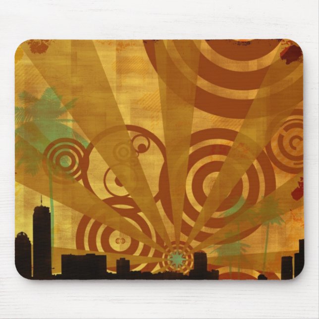 Alfombrilla De Ratón Ciudad retra (Frente)