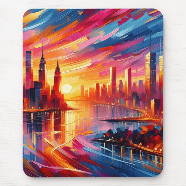 ALFOMBRILLA DE RATÓN CIUDAD SUNSET (Frente)